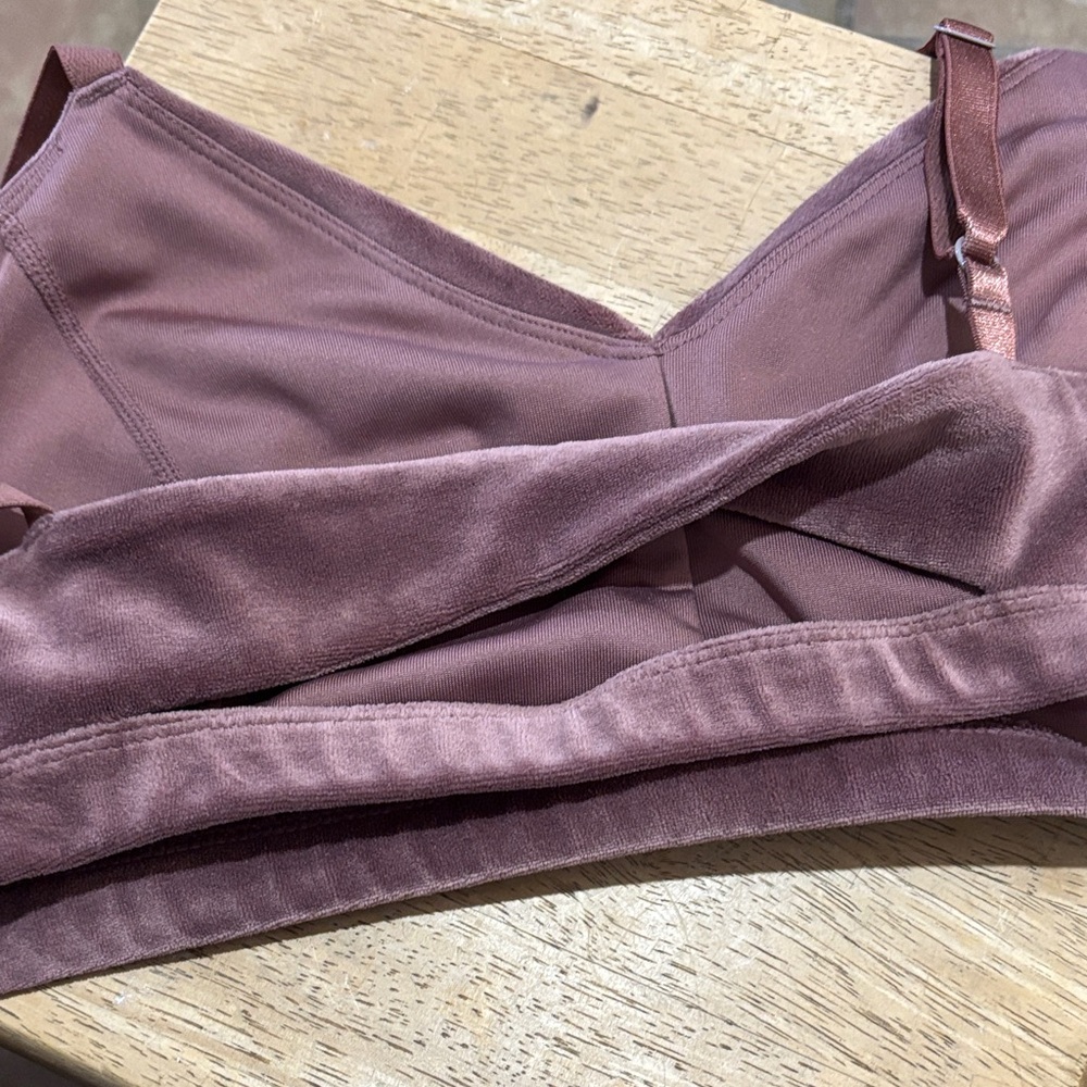 JoyLab Mauve Pink Velvet Bandeau Bra - Picture 6 of 8